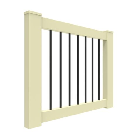36" x 48" Tan w/ Black Baluster Rail Gate Kit 