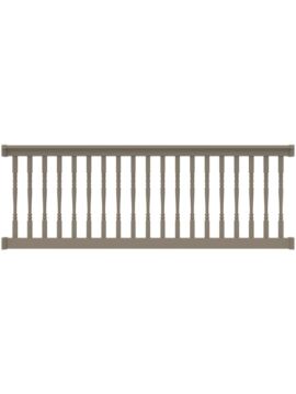 36" H x 8' L Clay Vinyl T Style w/ Turned Baluster Railing