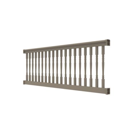 36" H x 8' L Clay Vinyl T Style w/ Turned Baluster Railing