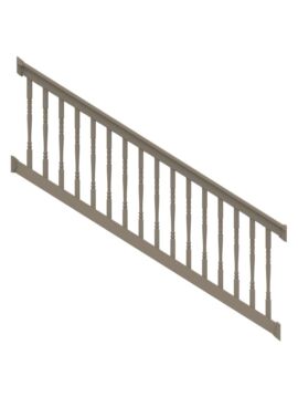 36" H x 8' L Clay Vinyl T Style w/ Turned Baluster STAIR Railing