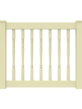 36" x 48" Tan w/ Round Baluster Rail Gate Kit