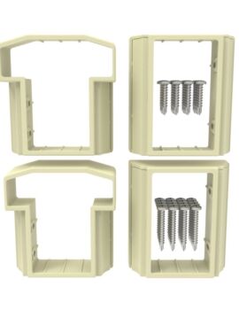 Vinyl T Style Railing Level Bracket Kit Tan