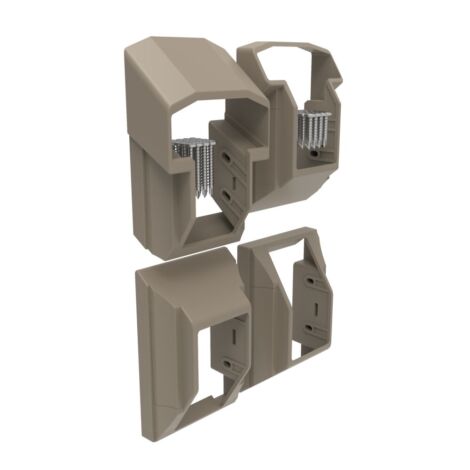 Vinyl T Style Railing STAIR Bracket Kit Clay