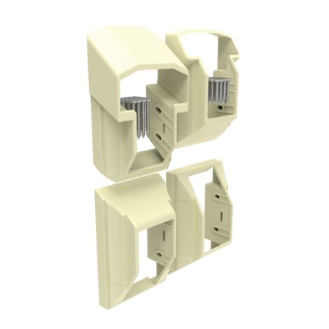 Vinyl T Style Railing STAIR Bracket Kit Tan