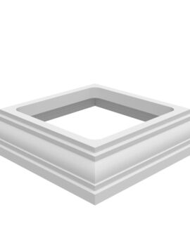 Vinyl Heritage Post Base Trim 4 x 4 White 