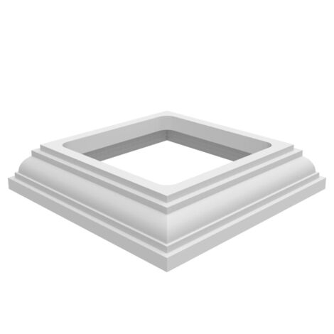 Vinyl Heritage Post Base Trim 4 x 4 White 