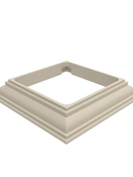 Vinyl Heritage Post Base Trim 4 x 4 Clay