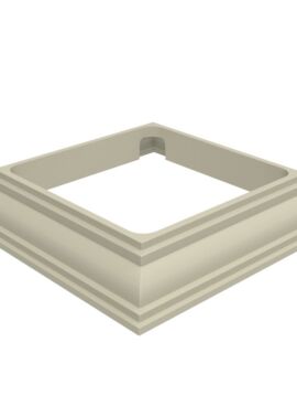 Vinyl New England Post Base Trim 4 x 4 Tan
