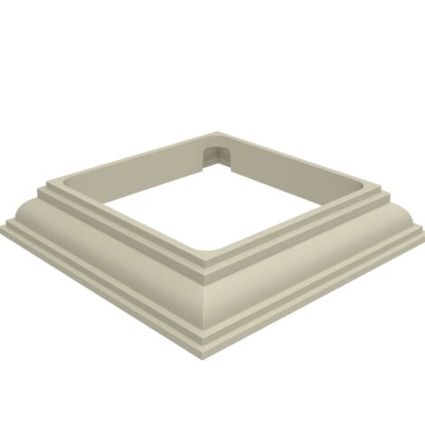 Vinyl New England Post Base Trim 4 x 4 Tan
