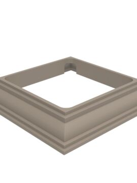Vinyl New England Post Base Trim 4 x 4 Clay