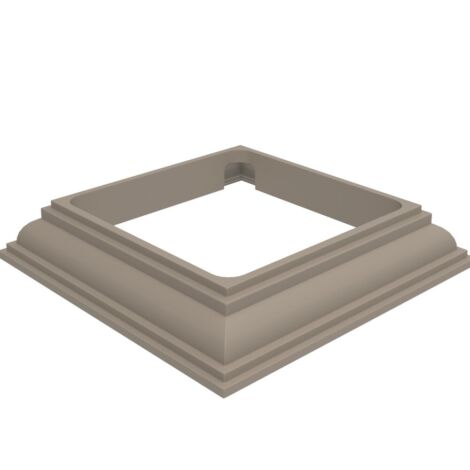 Vinyl New England Post Base Trim 4 x 4 Clay