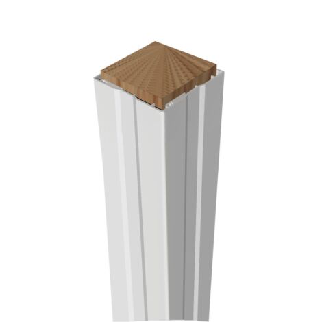 4"x4"x96" White Vinyl Post Wrap