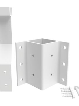 2.5in Fascia Mount Inner Corner Brackets - White