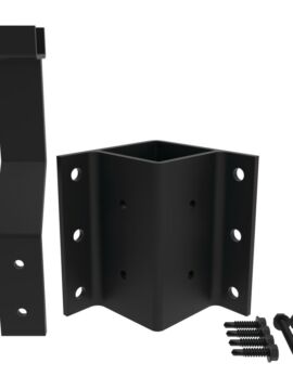 2.5in Fascia Mount Inner Corner Brackets - Black