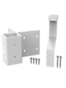 2.5in Fascia Mount Outer Corner Brackets - White