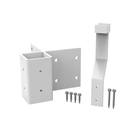 2.5in Fascia Mount Outer Corner Brackets - White