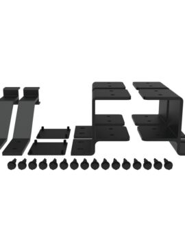 2.5in Fascia Mount Juliette Line Connector Bracket Kit  - Black