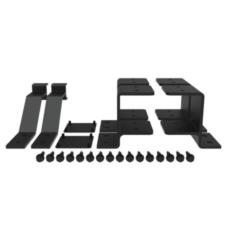 2.5in Fascia Mount Juliette Line Connector Bracket Kit  - Black