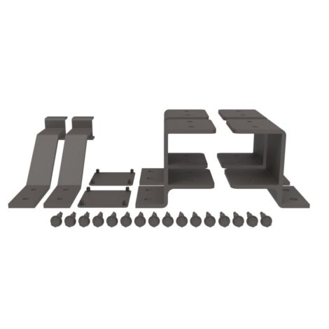 2.5in Fascia Mount Juliette Line Connector Bracket Kit  - Bronze 