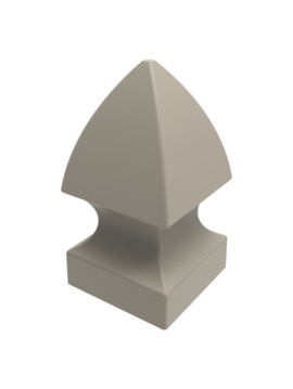 5"x5" Gothic Post Top Clay