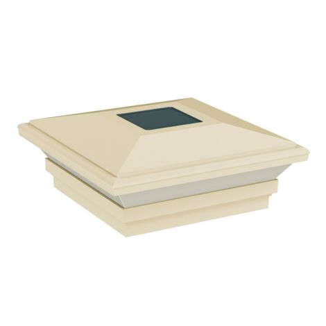 5"x5" Contemporary Solar Post Top Tan