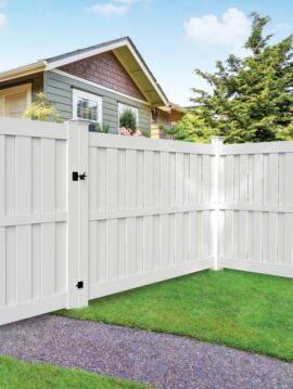 6'X8' Shadow Box Belmont 3 Rail Panel White