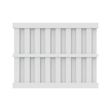 6'X8' Shadow Box Belmont 3 Rail Panel White