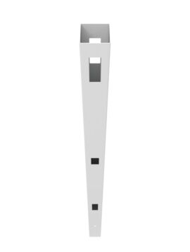 5"x 5"x 108" Semi Privacy Line Post White
