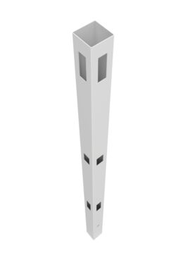 5"x 5"x 108" Semi Privacy Corner Post White 