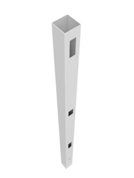 5"x 5"x 108" Semi Privacy End/Gate Post White  