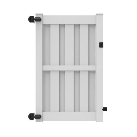 6'H x 58" W Belmont Pool Code Shadow Box Walk Gate White