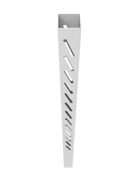 5" x5" x102" Louvered Line Post White