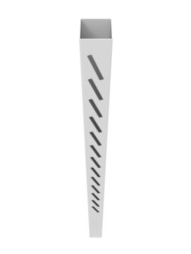 5" x5" x102" Louvered Right End Post White