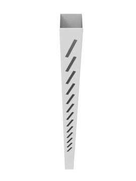 5" x5" x102" Louvered Left End Post White