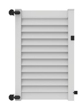 6'H X 46" W Louvered Vinyl Privacy Gate White