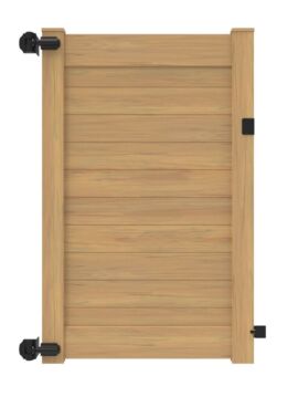 6' H x46" W Horizontal Chesapeake Walk Gate Woodgrain