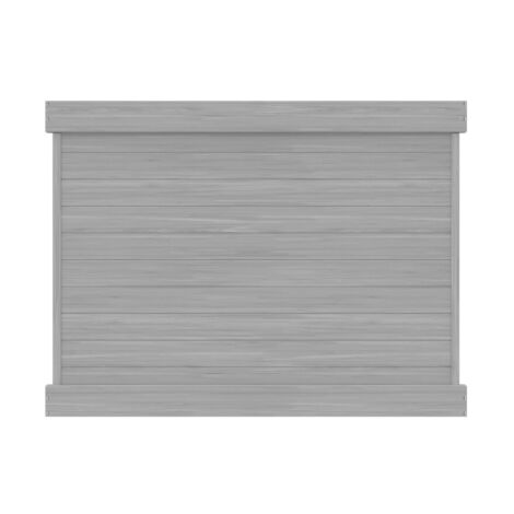 6'H X 8'W Horizontal Chesapeake Privacy Panel Gray Woodgrain