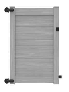 6' H x46" W Horizontal Chesapeake Walk Gate Gray Woodgrain