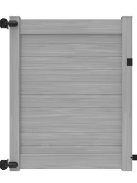 6' H x 58" W Horizontal Chesapeake Walk Gate Gray Woodgrain