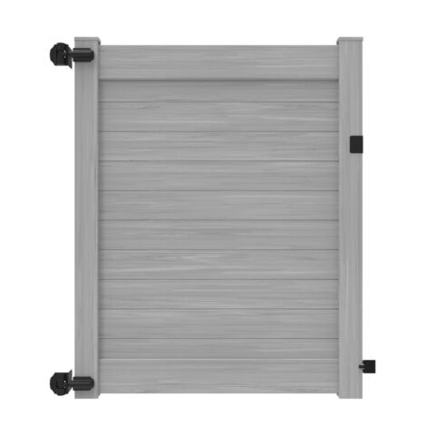 6' H x 58" W Horizontal Chesapeake Walk Gate Gray Woodgrain