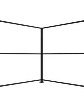 3'x6' Horizontal Vinyl Decorative Screen Wall Corner Post Kit
