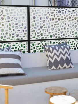 White 3' X 6' - River Rock Decorative Screen Panel
