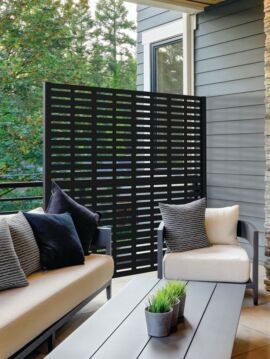 Black 3' X 6' - Boardwalk Decorative Screen Panel