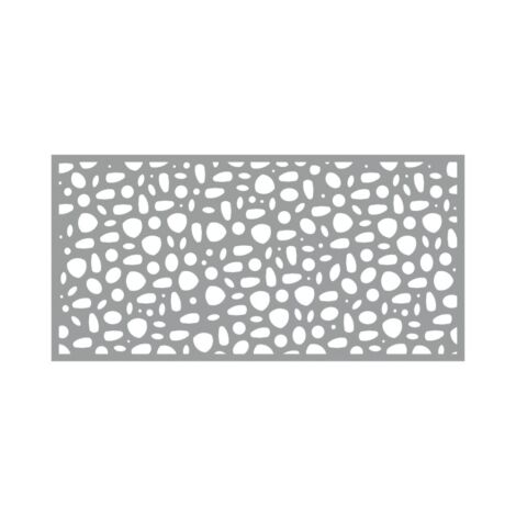 Gray 3' X 6' - River Rock Decorative Screen Panel