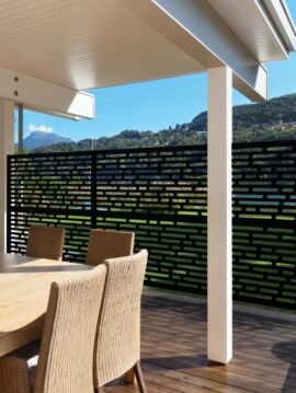 Black 3' X 6' - Optic Decorative Screen Panel 