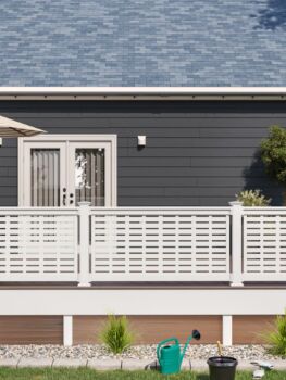 36" H x 6' L White Vinyl T Style for Decorative Screen 