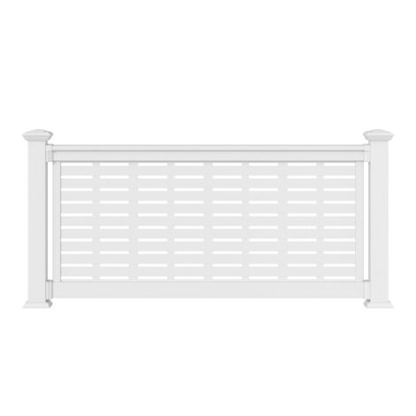 36" H x 6' L White Vinyl T Style for Decorative Screen 