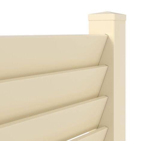 6'H X 6'W Louvered Vinyl Privacy Panel Tan