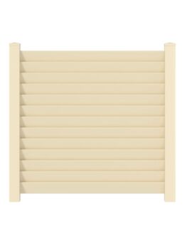 6'H X 6'W Louvered Vinyl Privacy Panel Tan