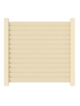 6'H X 6'W Louvered Vinyl Privacy Panel Tan